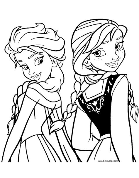 Color your favorite disney characters. Disney's Frozen Coloring Pages 2 | Disneyclips.com