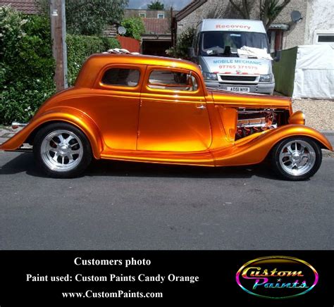 One requires a few paint rollers, and a can of paint while the other that's why professional auto paint jobs can't get so pricey. Customer's Hotrod in Custom Paints Candy Orange www.CustomPaints.com Custom paint job custom ...