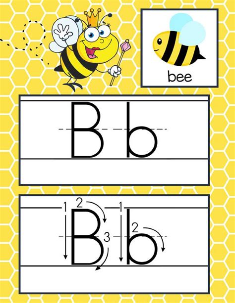 Bee Theme Classroom Decor Abc Cards With Illustrations Handwriting