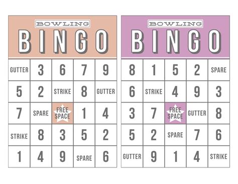 Bowling Bingo Free Download Free Printables Printable Bingo Cards