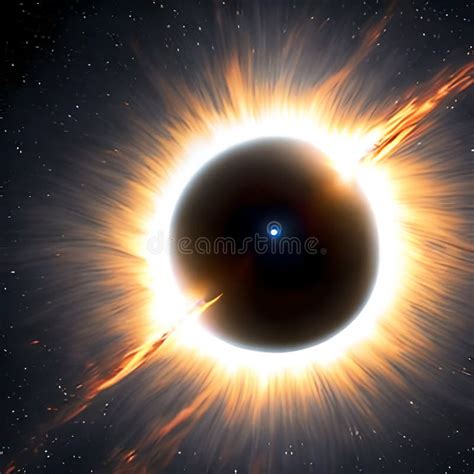 A Black Hole Destroys A Star Like Sun Flaming Apocalypse Stock