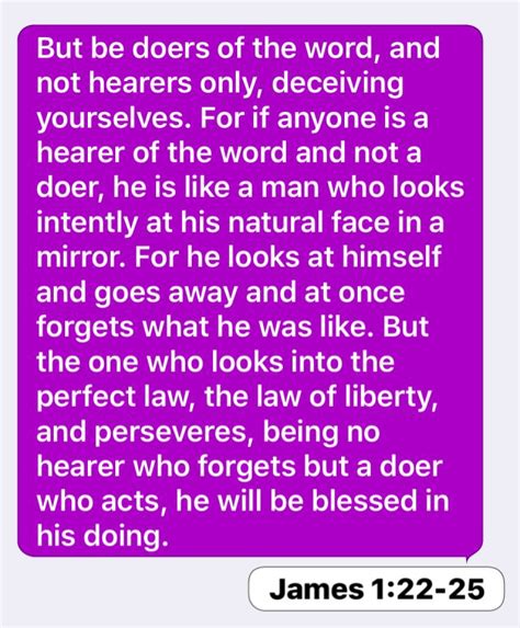 James 122 25 But Be Doers Of The Word And Not Hearers Only