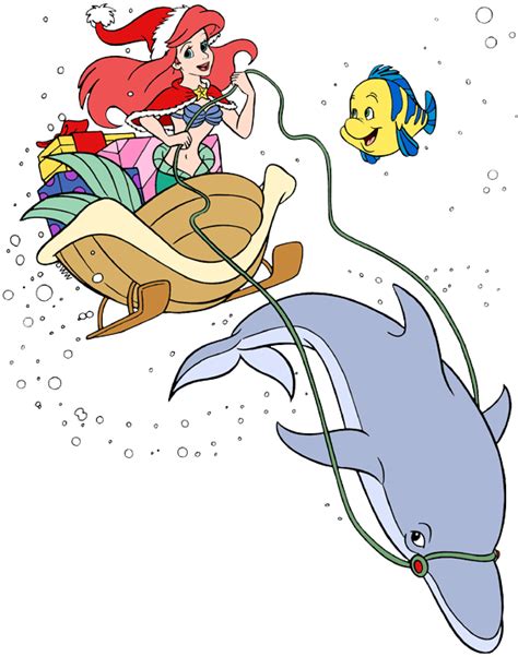 Disneys The Little Mermaid Ariel Christmas Clip Art Library