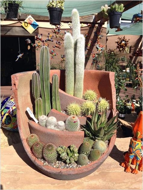 Gorgeous Cactus Garden Ideas Broken Pot Garden Succulents Garden