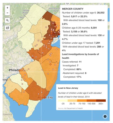 Interactive Map Kids In Every County In New Jersey At Risk For Lead
