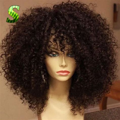 150 Density Kinky Curly Full Lace Wig Brazilian Full Lace Human Hair