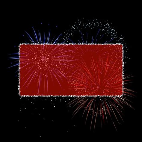 Fourth Of July Fireworks Frame — Stock Vector © Adamsl 6349763