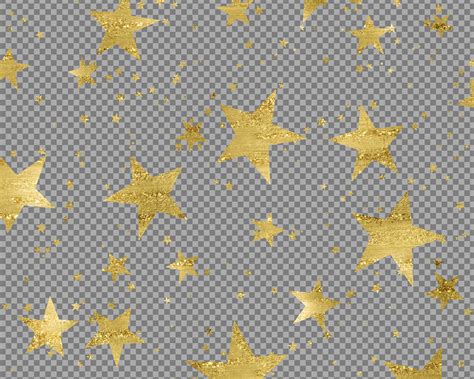 Gold Star Overlays Starry Night Gold Star Patterns In Png Etsy