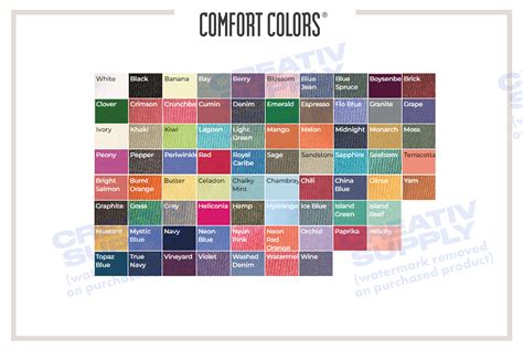 Colors Of Comfort Colors 1717 Shirts Apparel Mockups Creative Market