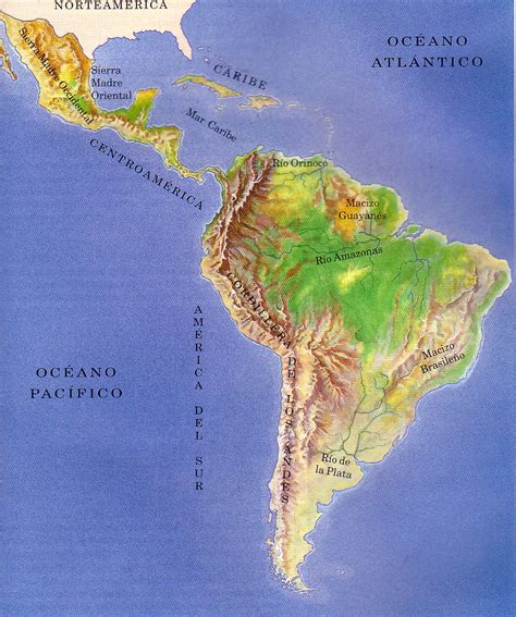Mapa De América Latina Mapa Físico Geográfico Político Turístico Y