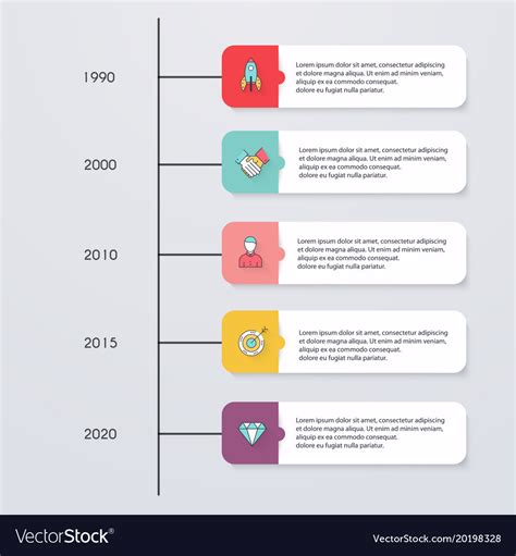 Timeline Infographic Design Templates Charts Vector Image