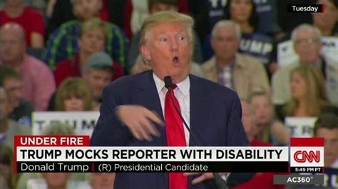 Donald Trumps Denial Challenged By Reporter With Disability