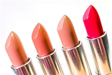 Red Pink Lipsticks Lipstick Cosmetics Face Beauty Makeup