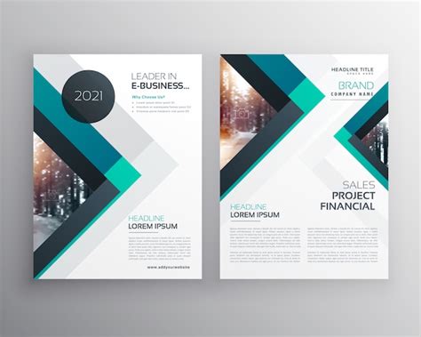 Premium Vector Abstract Blue Business Brochure Flyer Design Template