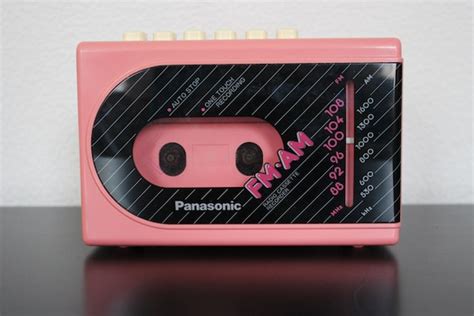 Vintage Pink Panasonic Portable Am Fm Radio Cassette By Smilehood