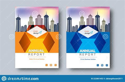Annual Report Layout Design Template Background Business Book Cover
