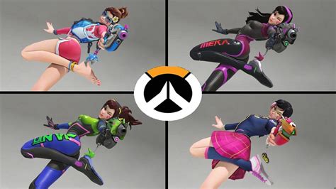 Overwatch All Dva Skins With All Highlight Intros Overwatch Skins