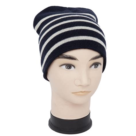 Mens Striped Knitted Beanie Hat Mens Winter Hat Styles Winter Hats For