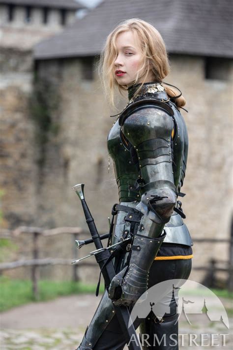 Female Knight Armor Made Of Blackened Spring Steel Dark Star Female