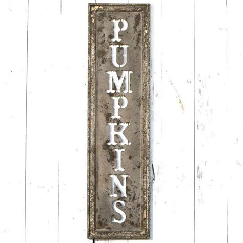 Metal Framed Pumpkins Sign Pumpkin Sign Wall Signs Metal Pumpkins