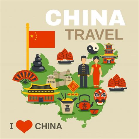 China Travel Map With Icons And Symbols Stock Illustration Image 347984