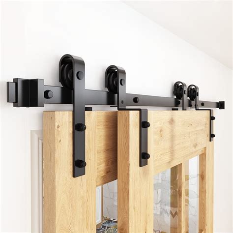 Buy Winsoon 228cm Single Track Barn Door Bypass Track Kit For Double
