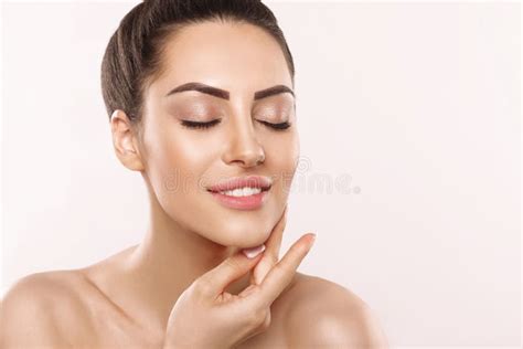 Beautiful Woman Face Skin Care Portrait Of Attractive Young Female