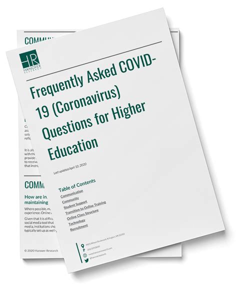 Frequently Asked Covid 19 Questions For Higher Education