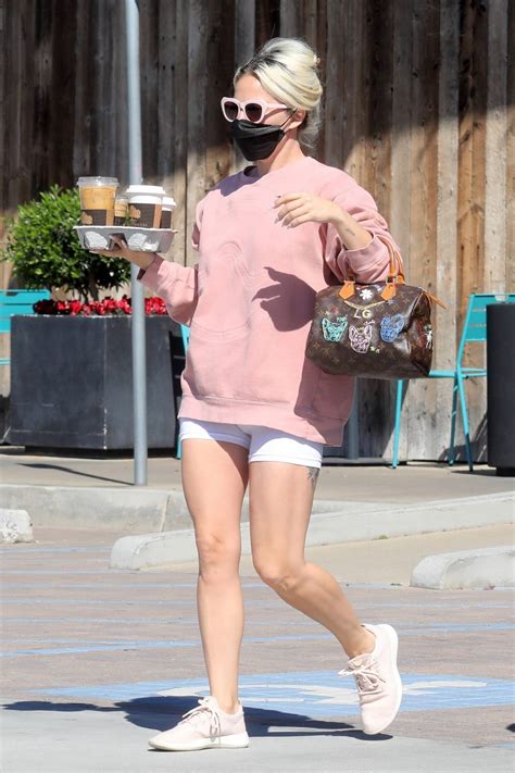 Lady Gaga Flaunts Her Legs In Tiny White Shorts While Making A Coffee