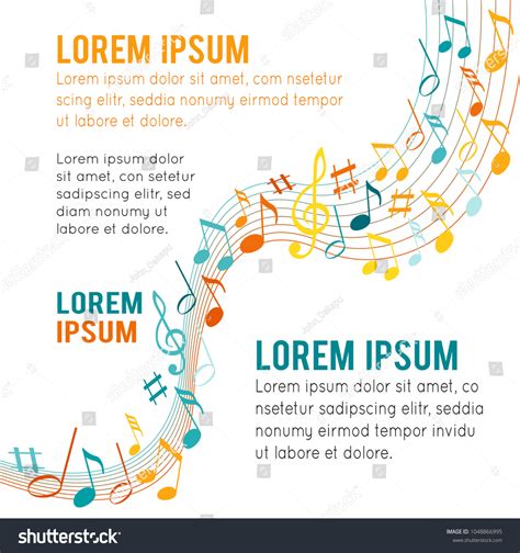 Color Music Notes On Solide White Stock Vector Royalty Free