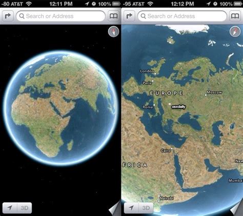 Turn Ios Maps Into A Virtual Globe By Zooming Out