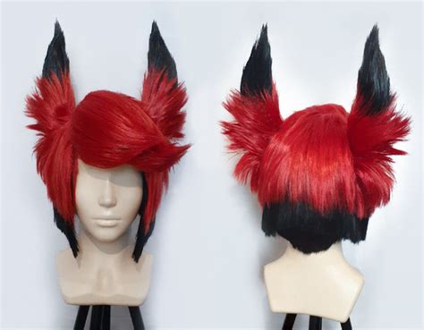 Made To Order Cosplay Wig Angel Dust Alastor Inspires From Etsy