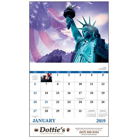 Custom Celebrate America Stapled Calendars X30199 Discountmugs