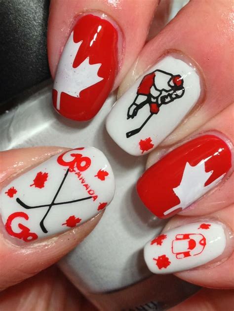 Canadian Nail Fanatic Olympic Nailsmens Hockey Takes Gold