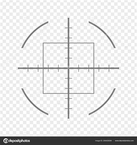 Sniper Rifle Aim Isolated On Transparent Background Crosshair Target