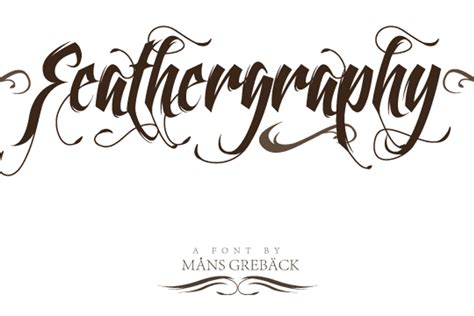 Feathergraphy Decoration Font Måns Grebäck Fontspace