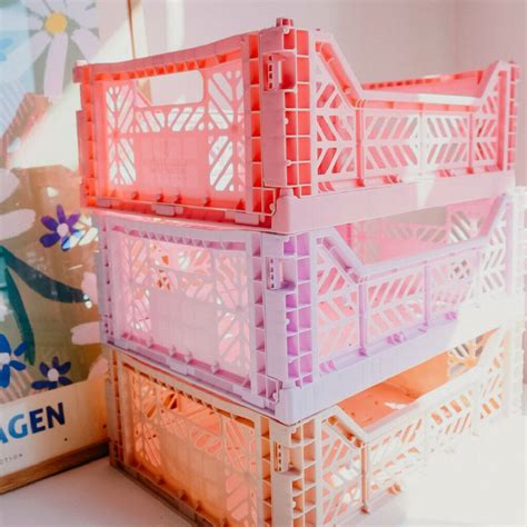 Medium Coloured Stackable Storage Crates By Ajouter Store