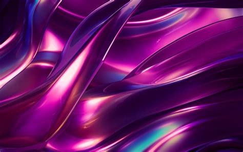 Download Wallpapers Purple Abstract Waves 3d Art Abstract Art Purple