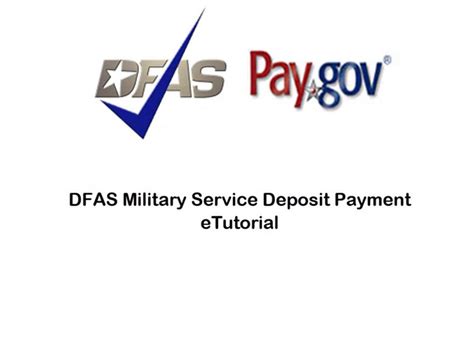 Dvids Video Dfas Military Service Deposit Msd Payment Etutorial