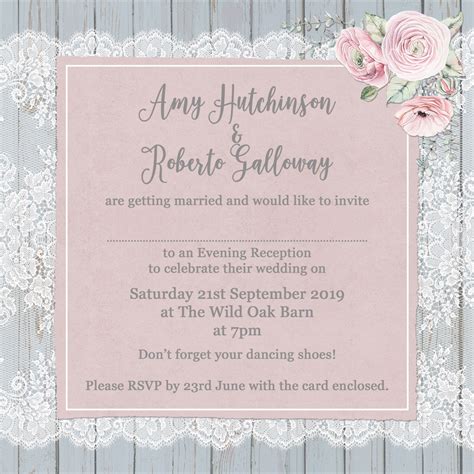 Reception Invitation Text Message Polito Weddings