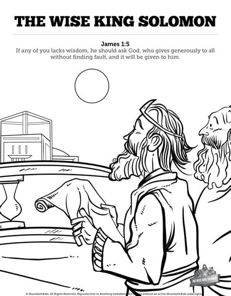 Sharefaith Media The Wisdom Of Solomon Sunday School Coloring Pages
