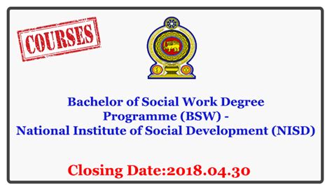 Bachelor Of Social Work Degree Programme Bsw National Institute Of