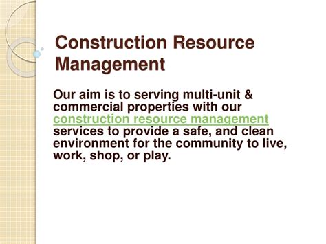 Ppt Construction Resource Management Powerpoint Presentation Free
