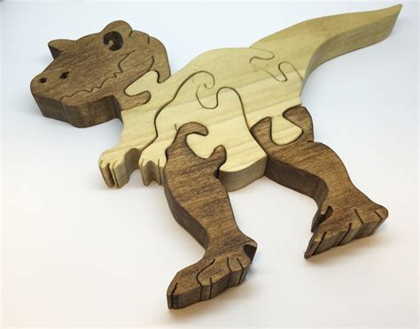 Wooden Puzzle Dinosaur Wood Puzzle Animal Puzzle Zoo Animal
