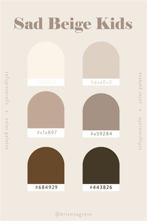 Beige Color Palette With Multiple Shades Of Beige And Brown Beige Color