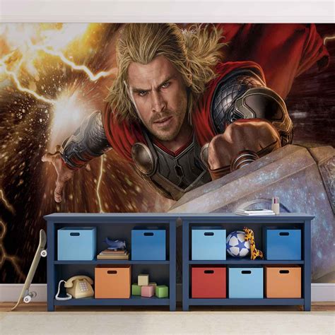 Marvel Avengers Thor Wall Paper Mural Buy At Europosters