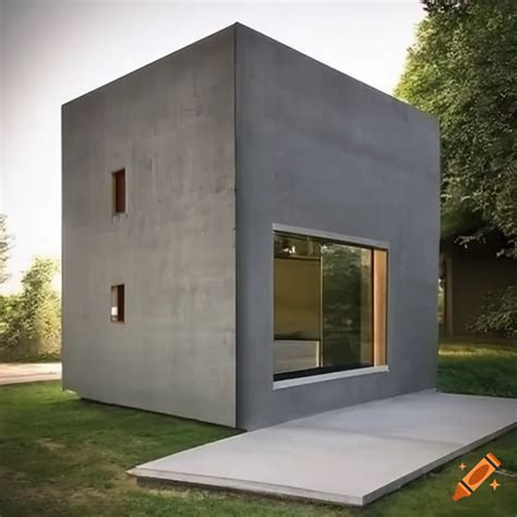 Minimalist Concrete House With Modular Design On Craiyon