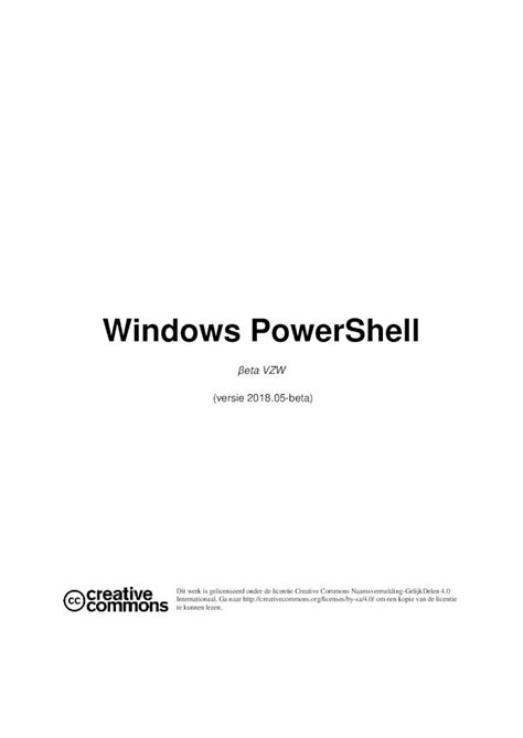Pdf Windows Powershell Visual Studio Code Echter Niet Verwarren Met Visual Studio Om