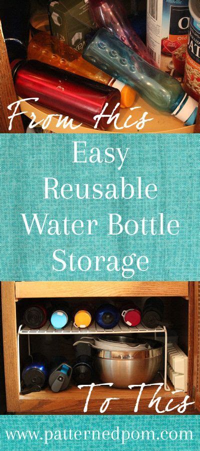 Try This Easy Solution For Storing Reusable Water Bottles In Your