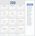 2019 Calendar With Holidays | Calendar 2019